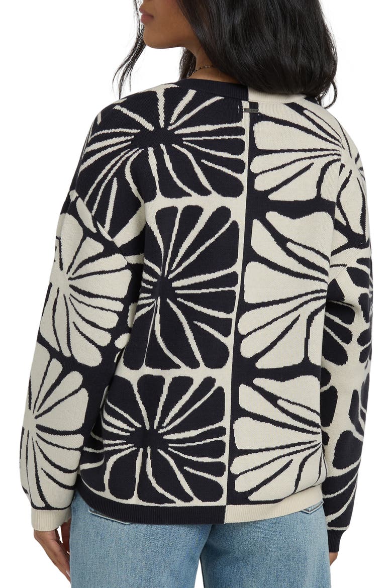 Overheated Colorblock Cotton Blend Cardigan, Alternate, color, BLACK SANDS