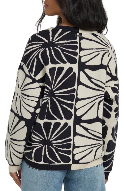 Billabong Overheated Colorblock Cotton Blend Cardigan In Black