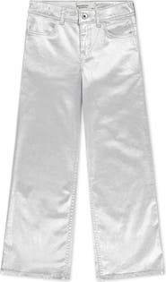 abercrombie kids Kids' Shine High Rise Wide Leg Jeans