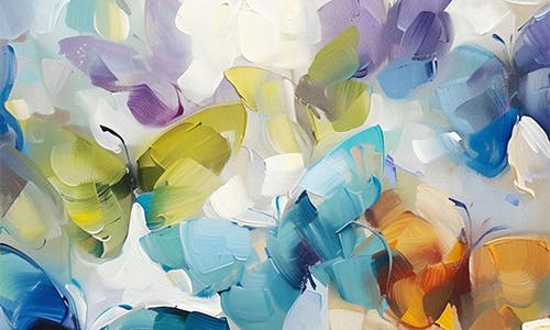 Wynwood Studio Fluttering Butterflies Canvas Wall Art In Purple