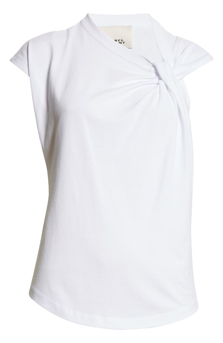 Isabel Marant Nayda Asymmetric Cotton Slub Top, Alternate, color, White