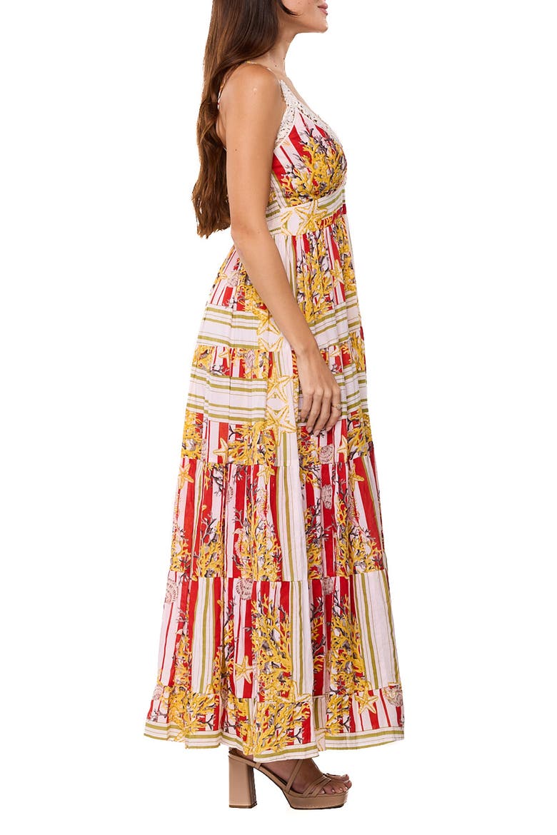 Vacation Print Maxi Dress, Alternate, color, YELLOW