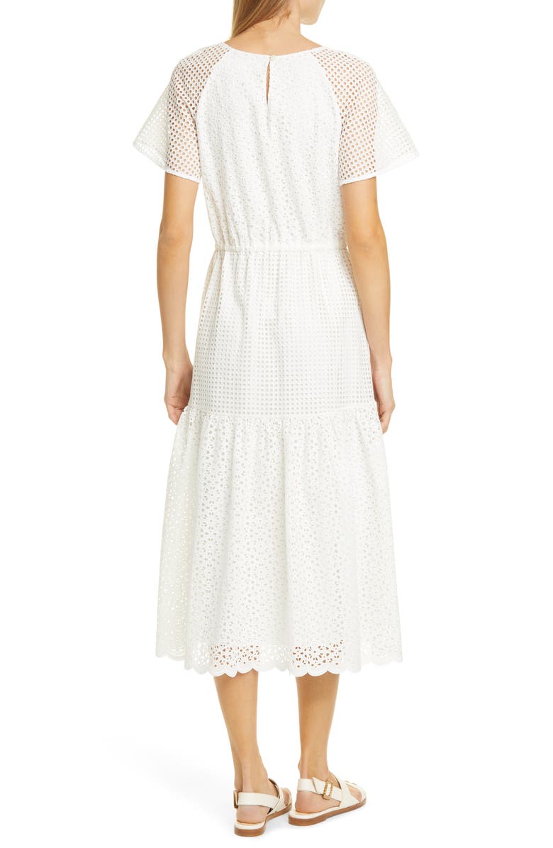DVF Marlowe Eyelet Midi Dress, Alternate, color,