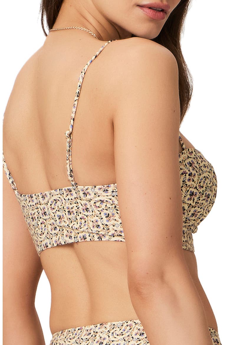 Andi Longline Bikini Top, Alternate, color, BUTTER/ BLACK MULTI