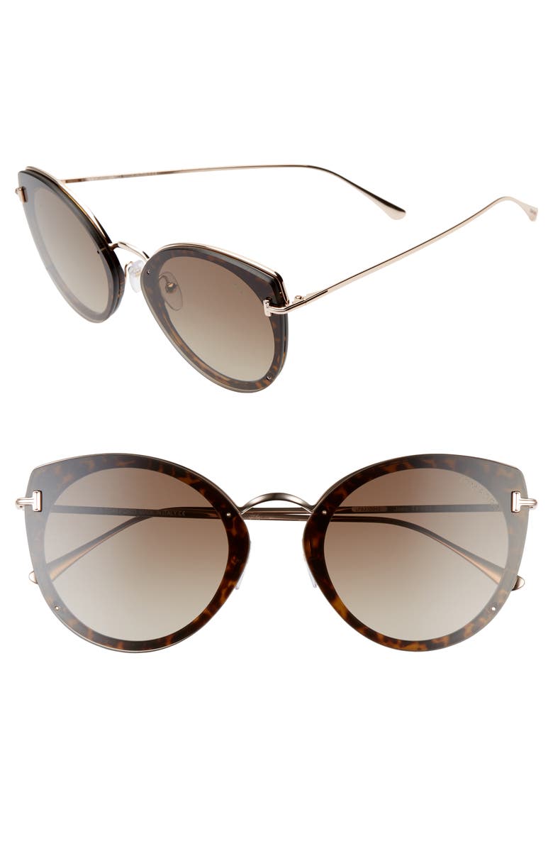 TOM FORD 63mm Cat Eye Sunglasses, Main, color,