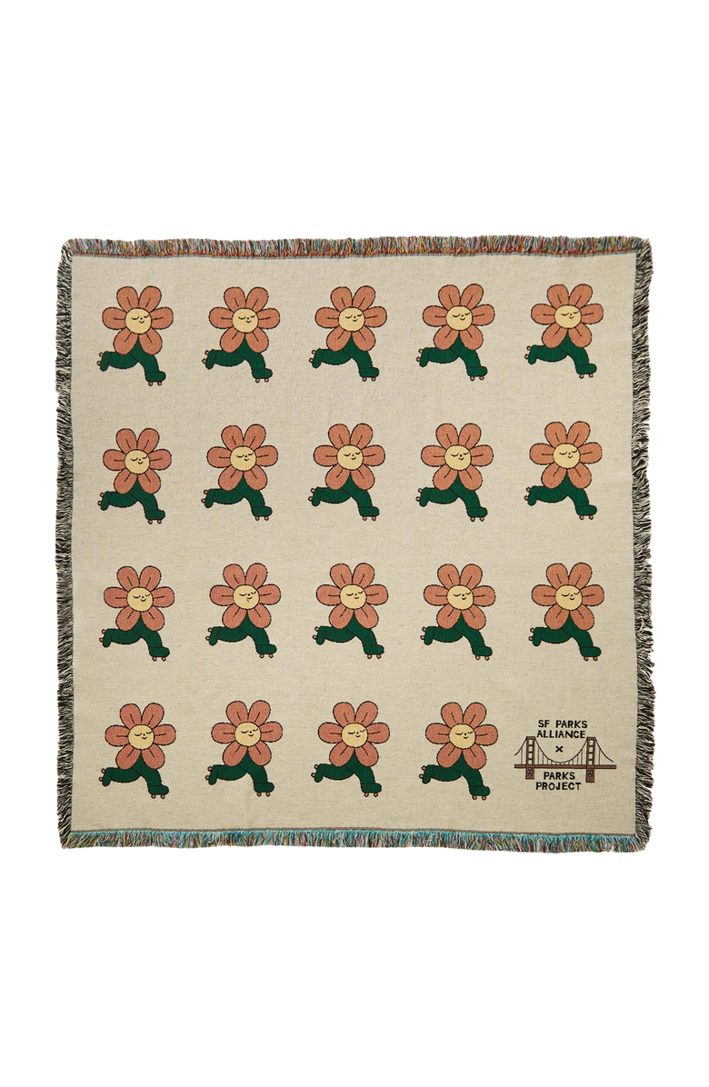 Parks Project San Francisco Parks Alliance Park Lovers Club Blanket, Main, color, Floral Beige