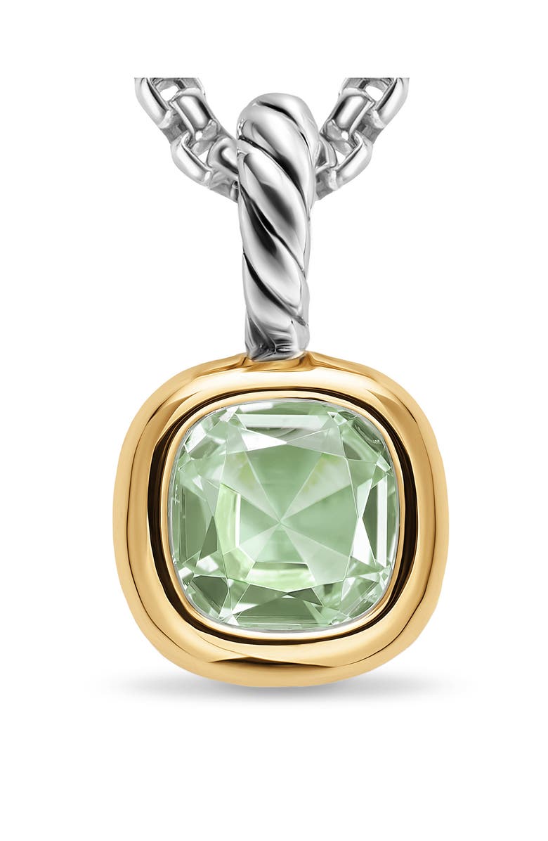 David Yurman Mini Cushion Cut Enhancer, Alternate, color, Prasiolite