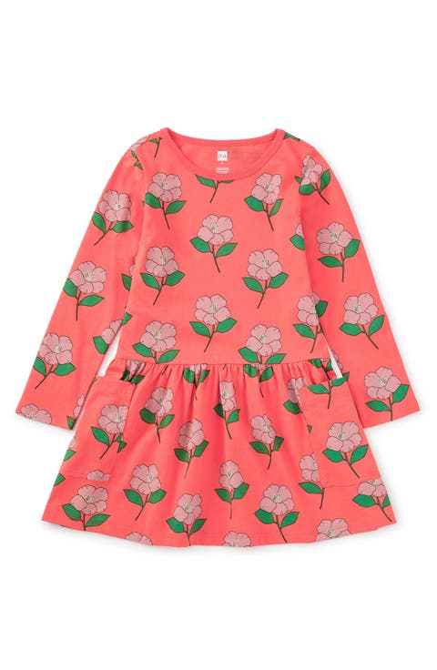 Long Sleeve Pocket Dress (Toddler, Little Kid & Big Kid)