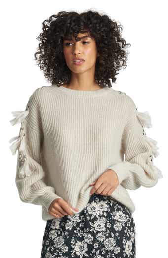 Freya Tasseled Mohair & Wool Blend Rib Sweater