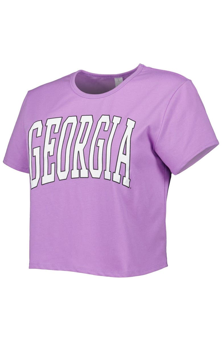 ZOOZATZ Women's ZooZatz Purple Georgia Bulldogs Core Fashion Cropped T-Shirt, Alternate, color, Purple