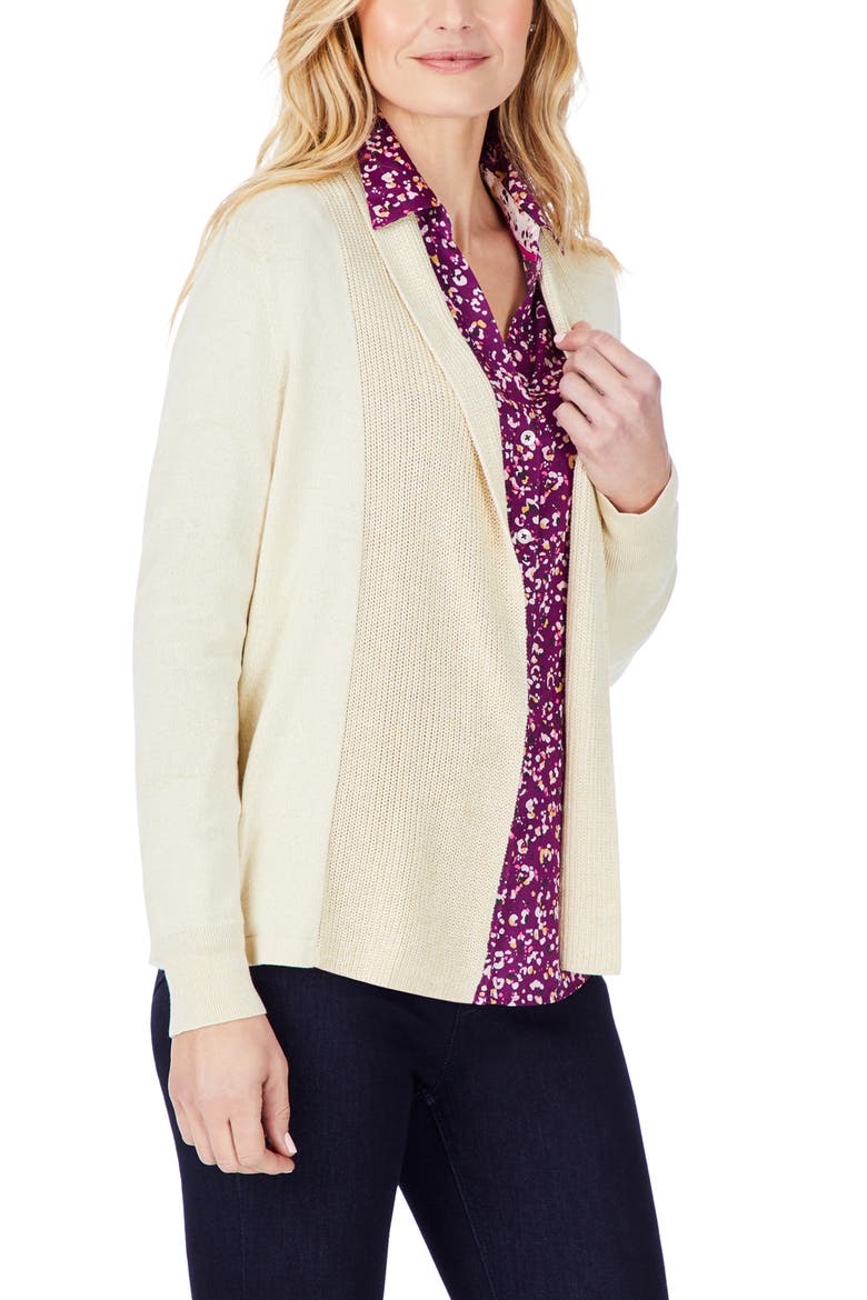Open Front A-Line Cardigan, Main, color, OATMEAL