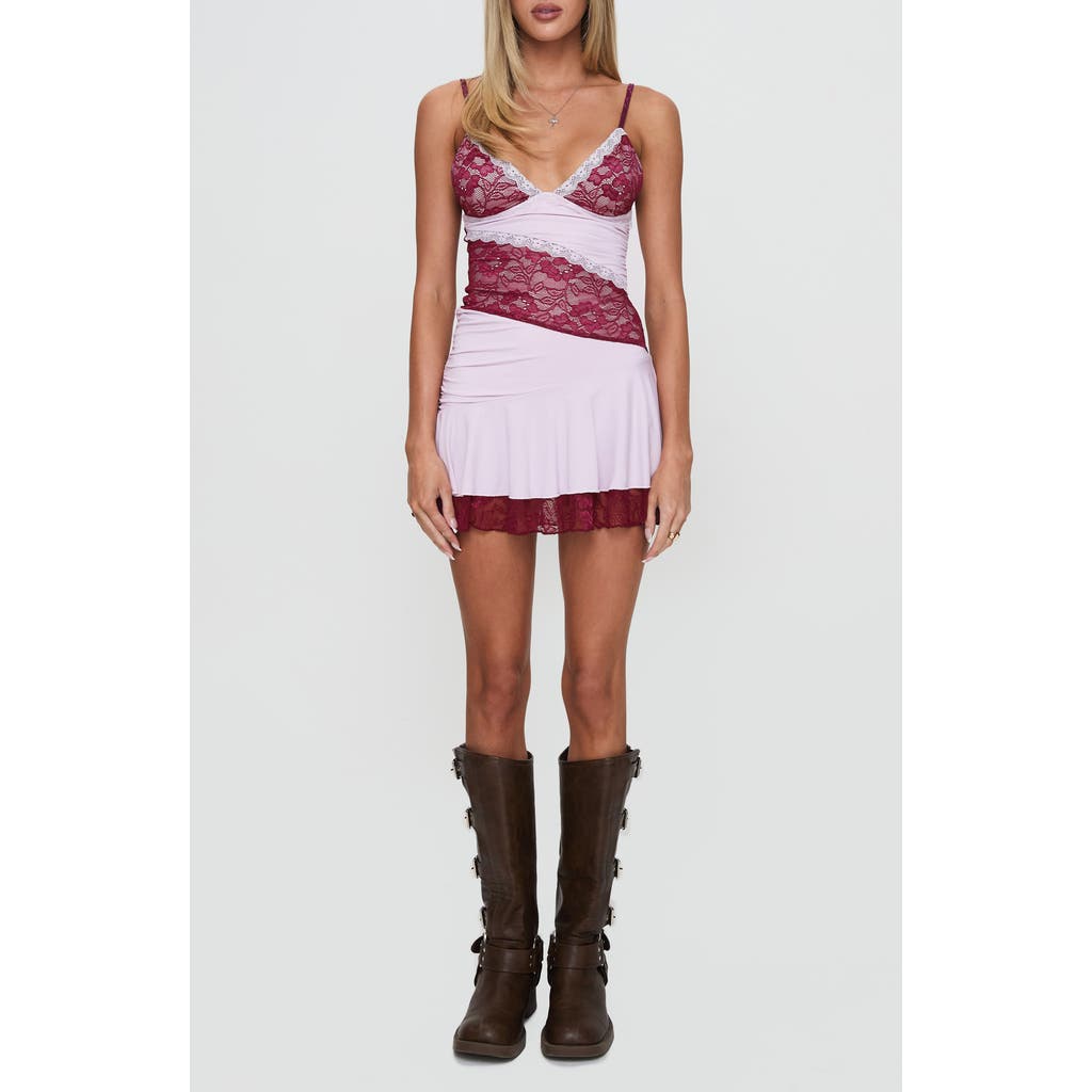 Princess Polly Love Is Alive Lace Trim Minidress