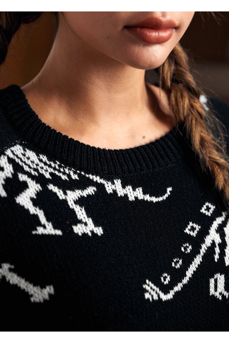 Dying For Dinos Cotton Pullover Sweater, Alternate, color, Bone Voyage