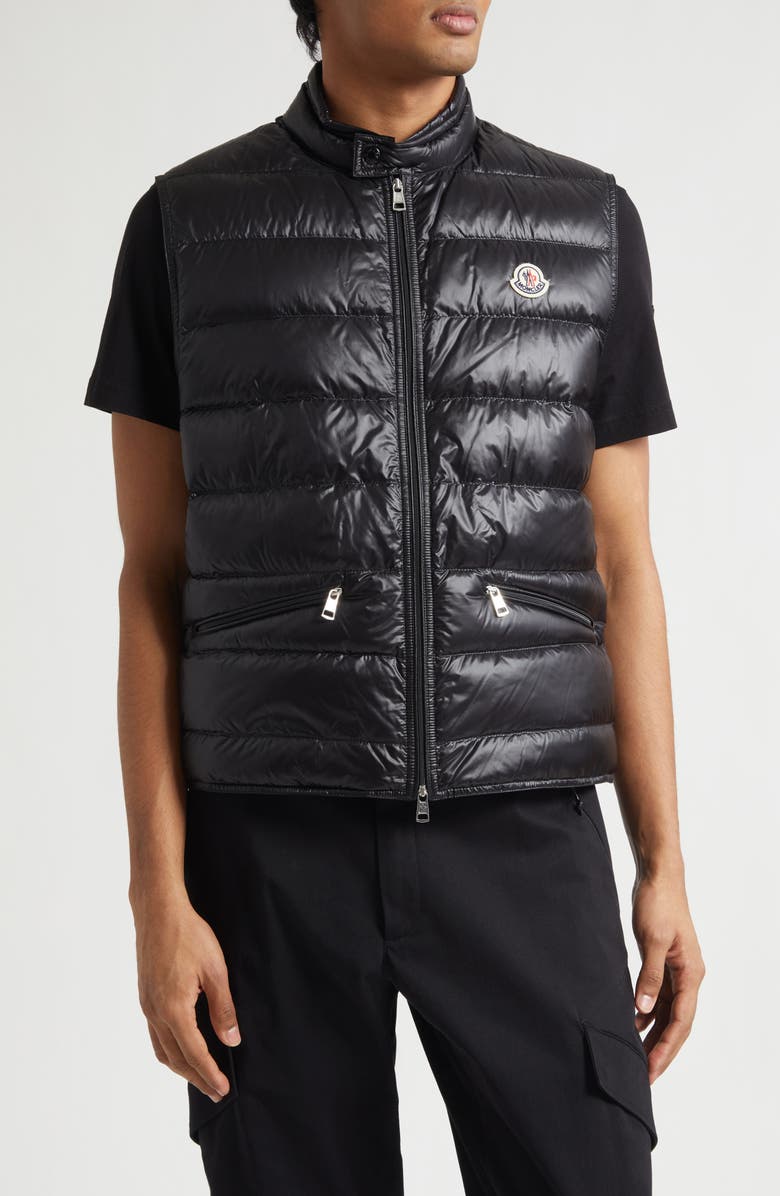 Moncler Gui Packable Down Vest, Main, color, Black