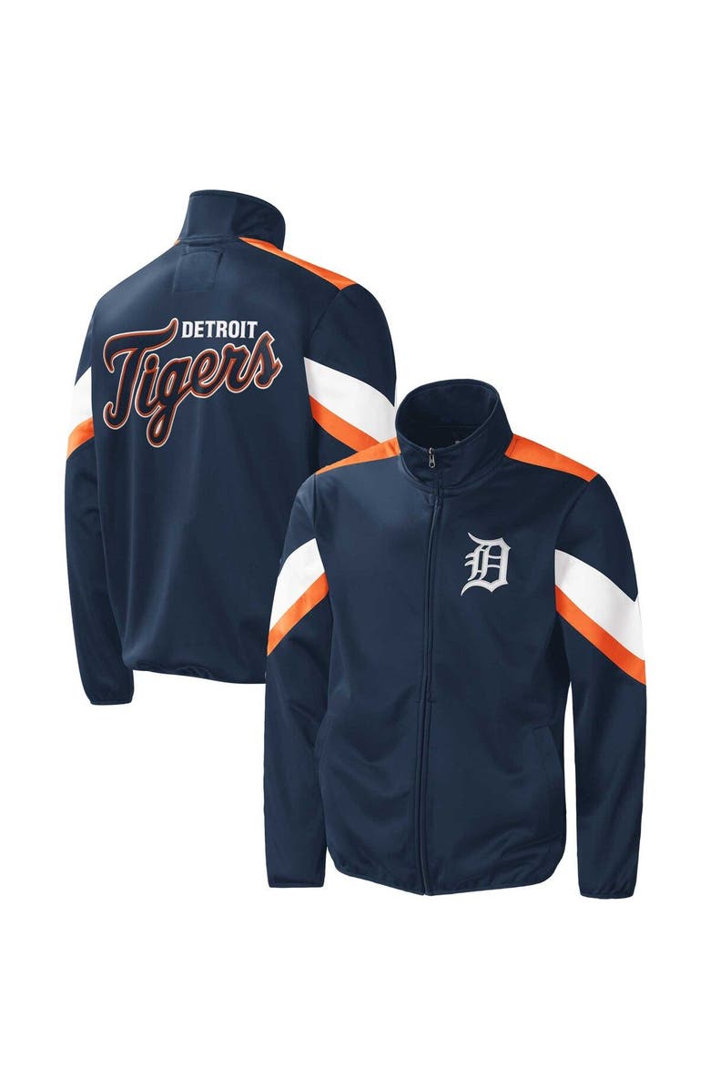 G-III SPORTS BY CARL BANKS Men's G-III Sports by Carl Banks Navy Detroit Tigers Earned Run Full-Zip Jacket, Main, color, 