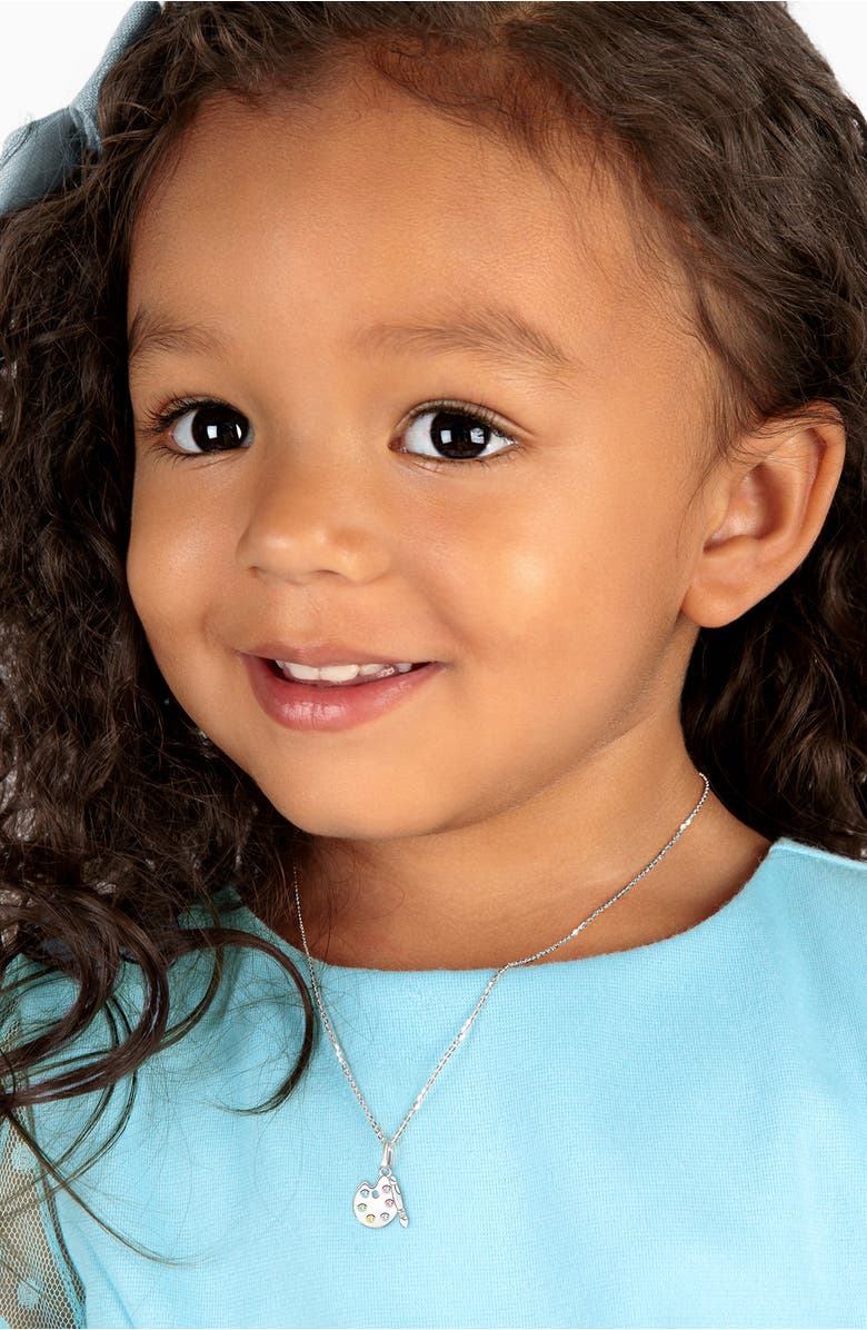 Tiny Blessings Sterling Silver Little Artist 12-14" Necklace, Alternate, color, Sterling Silver