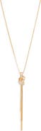 Nordstrom Cubic Zirconia Knot Tassel Pendant Necklace