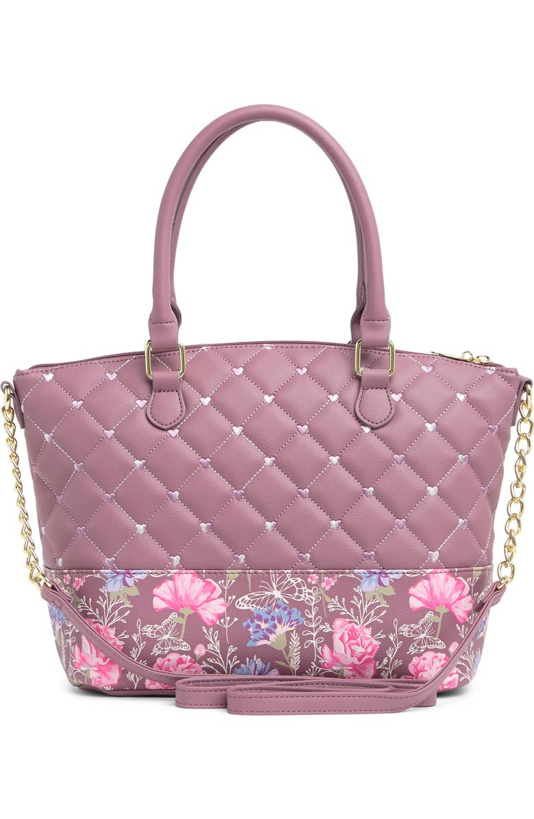 Luv Betsey by Betsey Johnson Medium Printed Logo Handbag, Alternate, color,