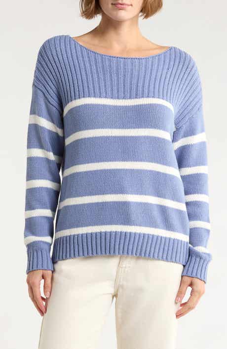 Lucky Brand Stripe Boat Neck Sweater