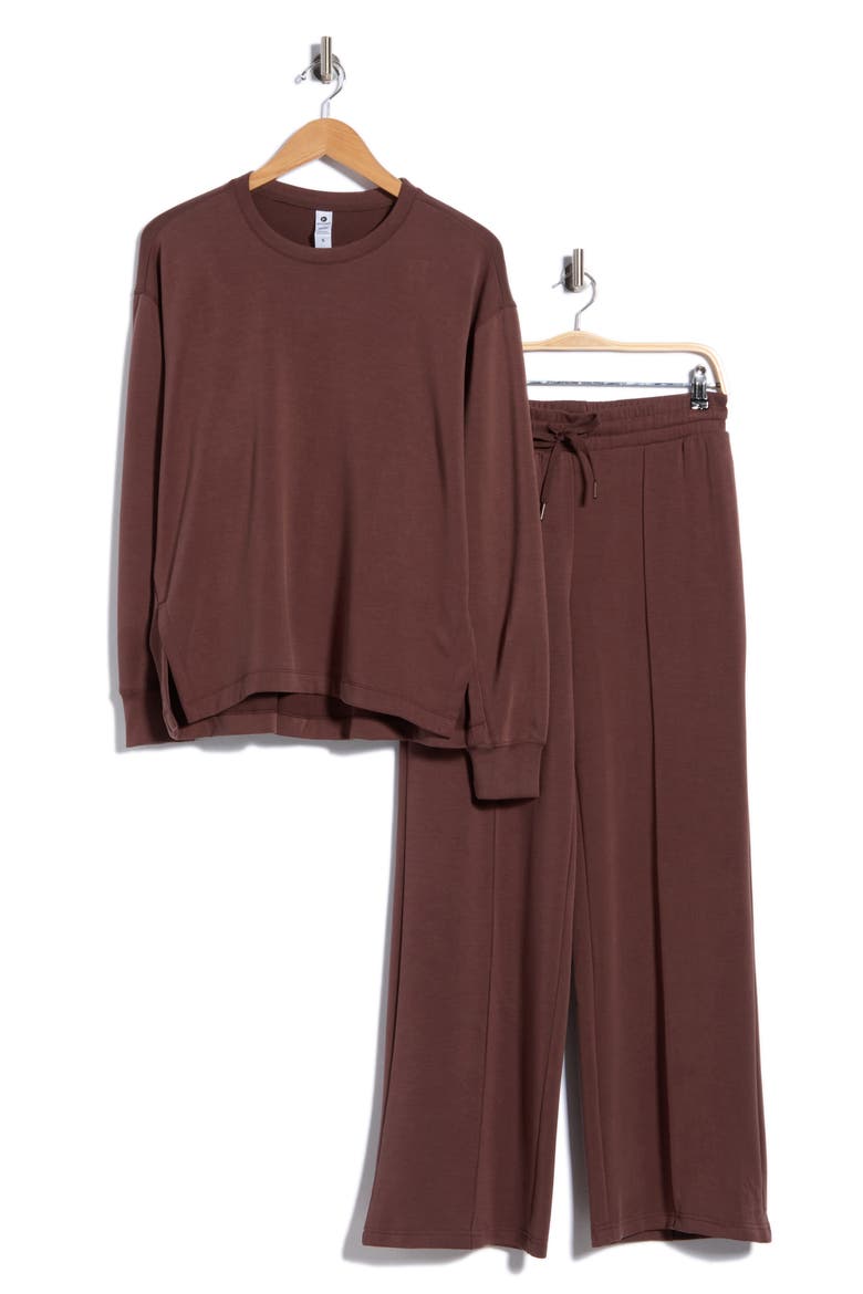 Softlite Fleece 2-Piece Set, Main, color, SABLE COCOA