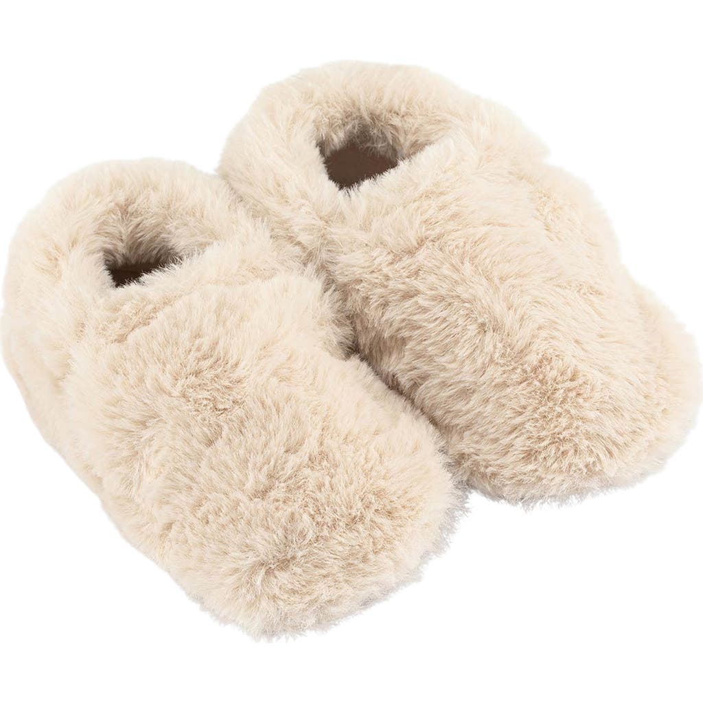 Hopfrög Kids Furry Furry Faux Fur Slipper in Off-White  product