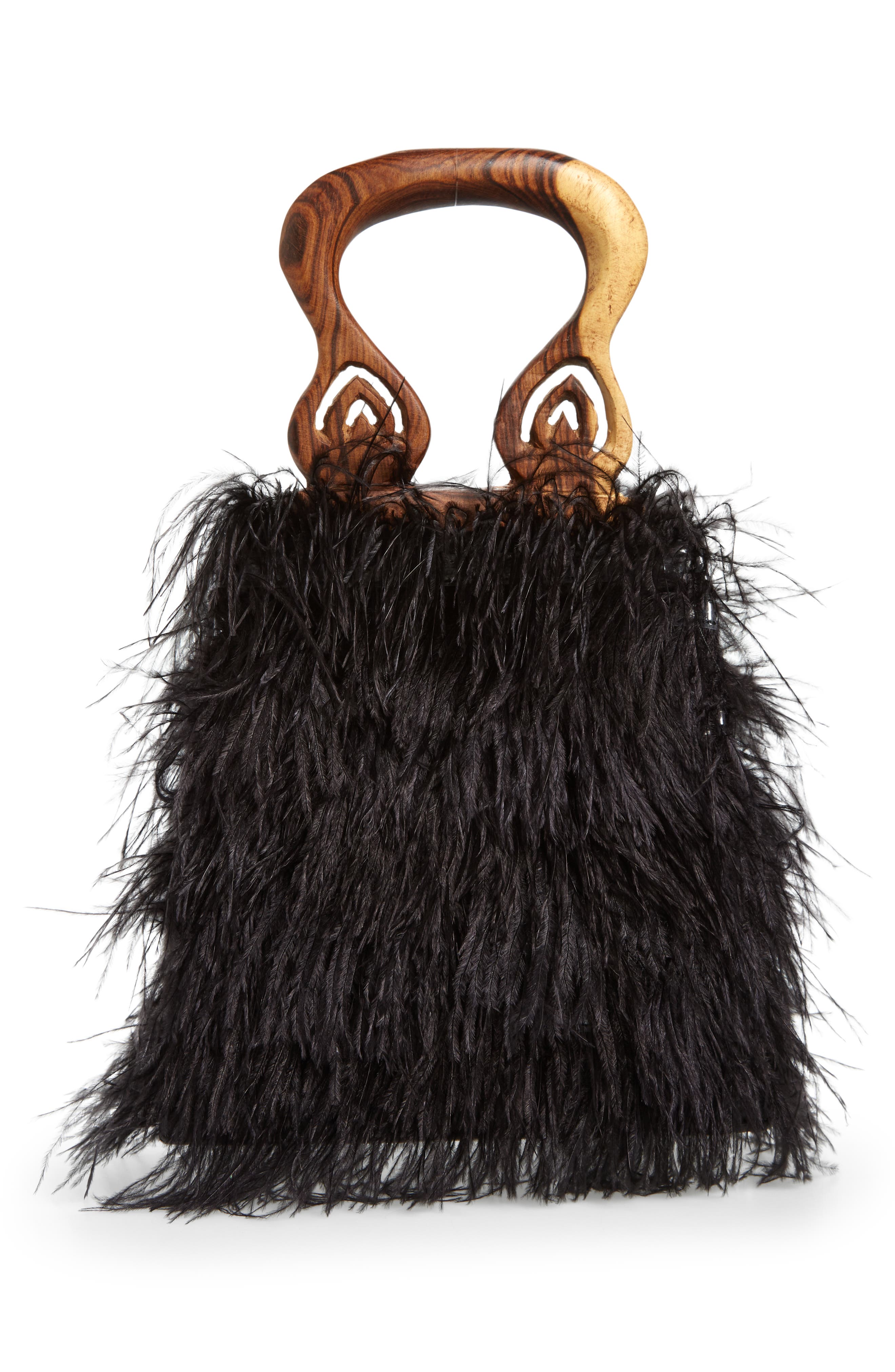 Brother Vellies Nile Feather Handbag, Alternate, color, 