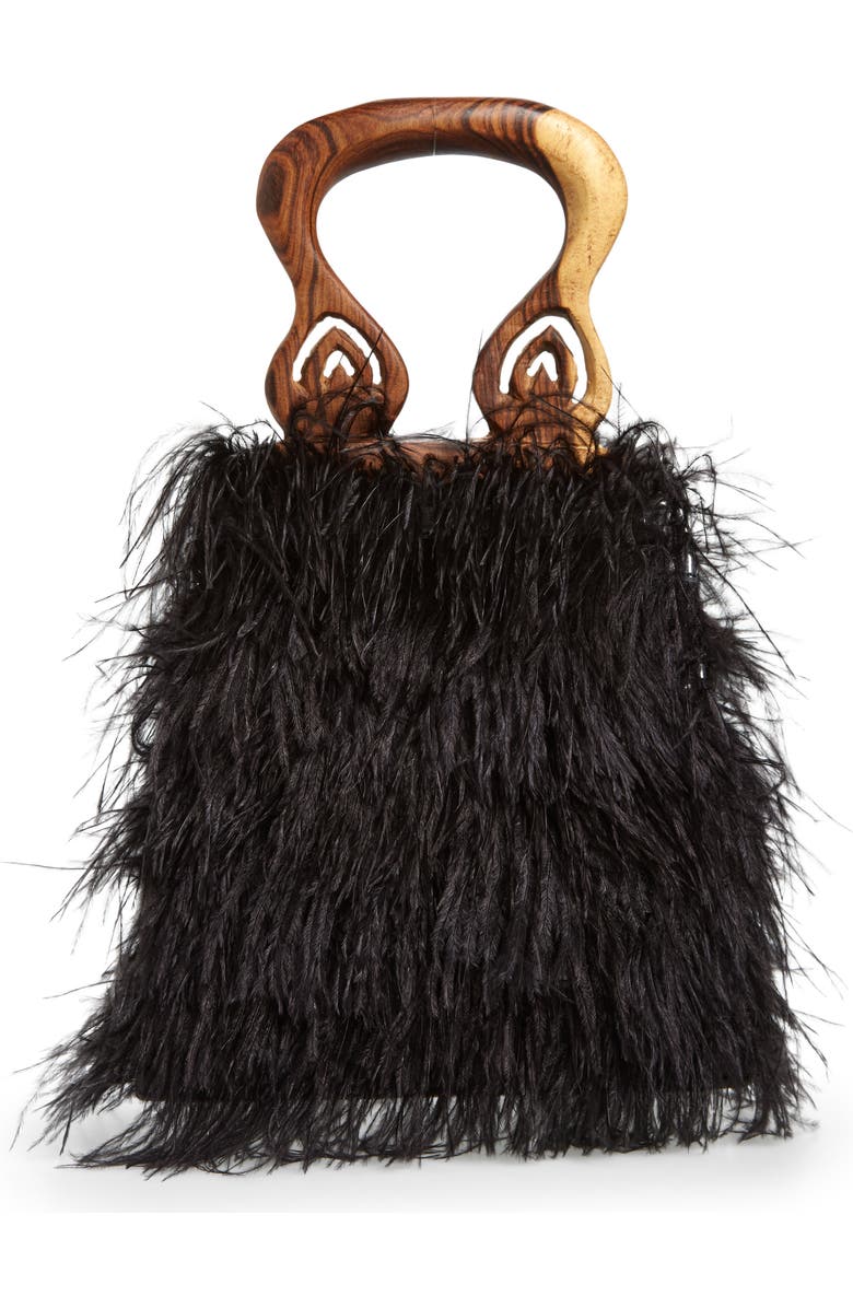 Brother Vellies Nile Feather Handbag, Alternate, color,