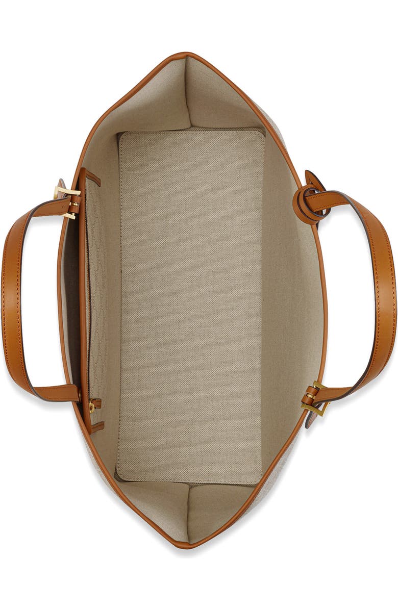 MCM Himmel Lauretos Coated Canvas Shopper Bag, Alternate, color, Oatmeal