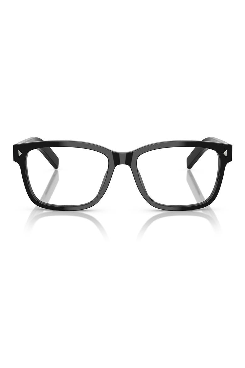 55mm Rectangular Optical Glasses, Main, color, BLACK