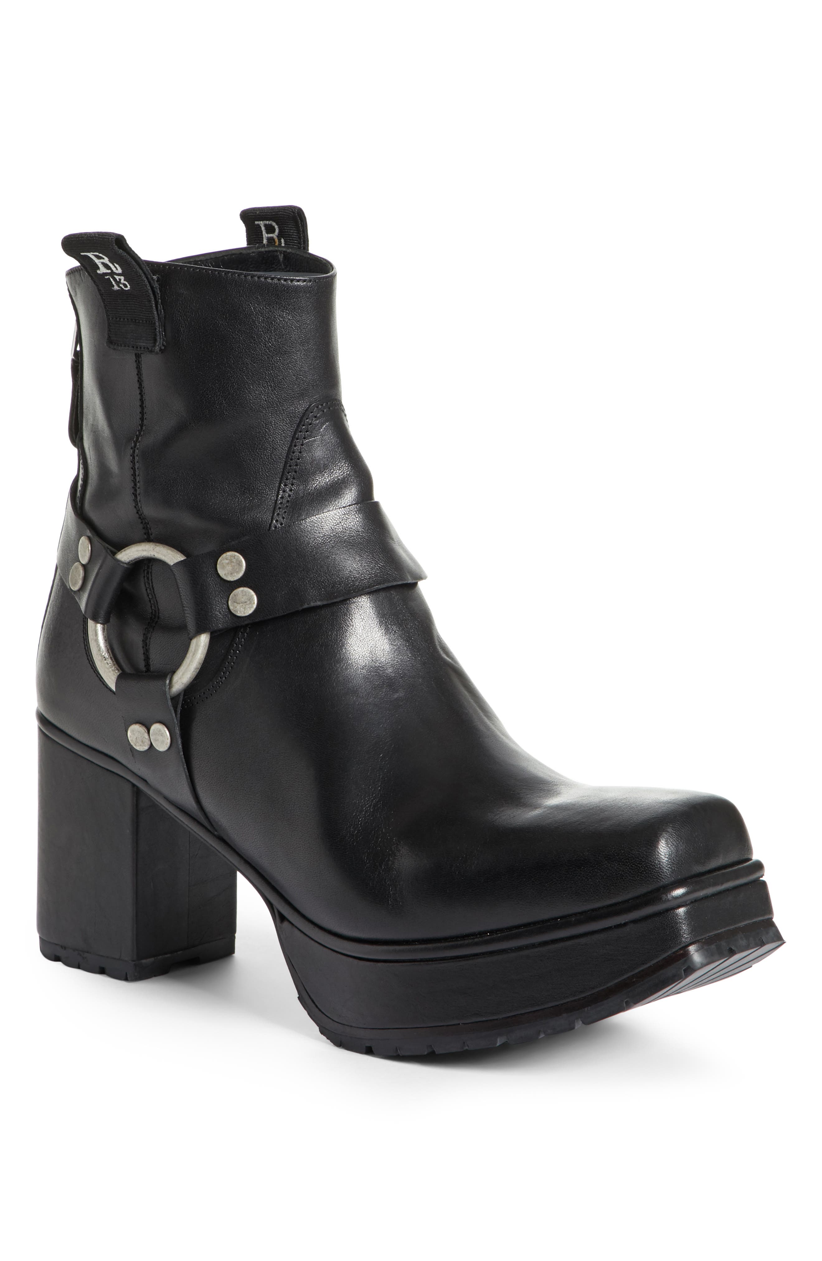 R13 Ankle Harness Platform Boot, Main, color, 