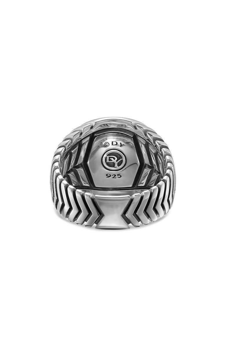 David Yurman Chevron Signet Ring in Sterling Silver, Alternate, color, Silver