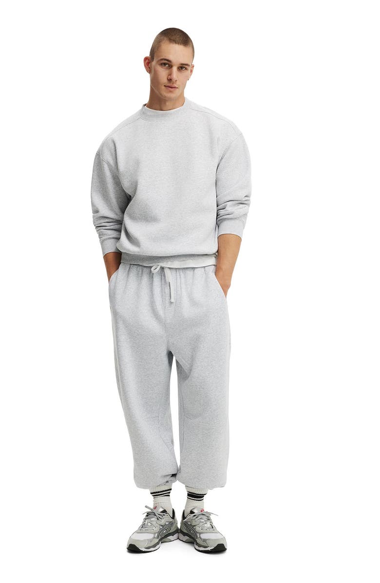 Cotton On Men's Box Fit Crew Sweater, Alternate, color, Grey Marle