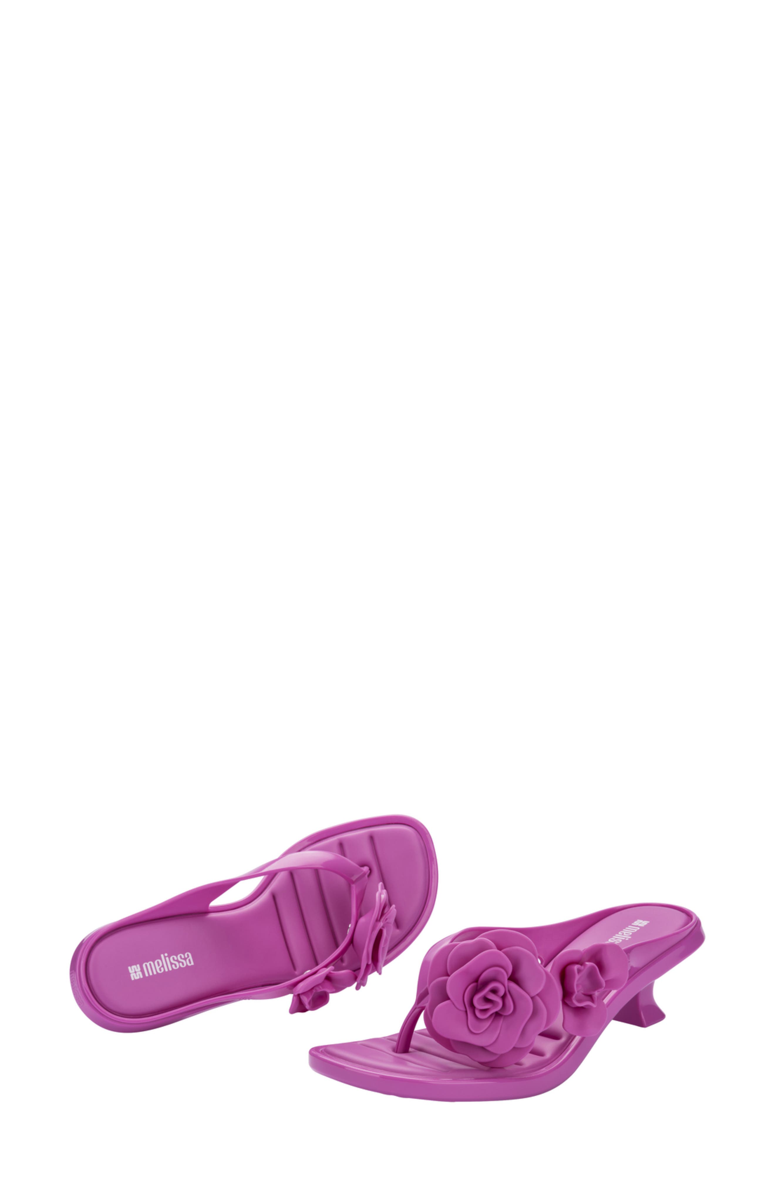 Petals Kitten Heel Flip Flop, Alternate, color, LILAC