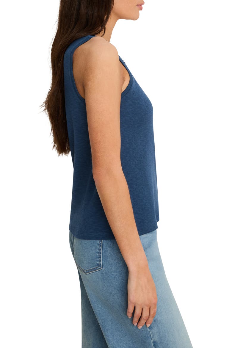 Ruffle Neck Tank, Alternate, color, RICH INDIGO