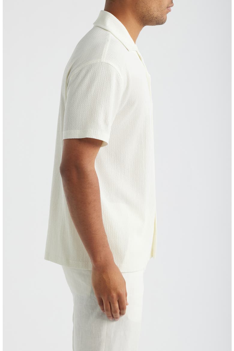 Coast Graphic Print Short Sleeve Button-Up Shirt, Alternate, color, WHITE