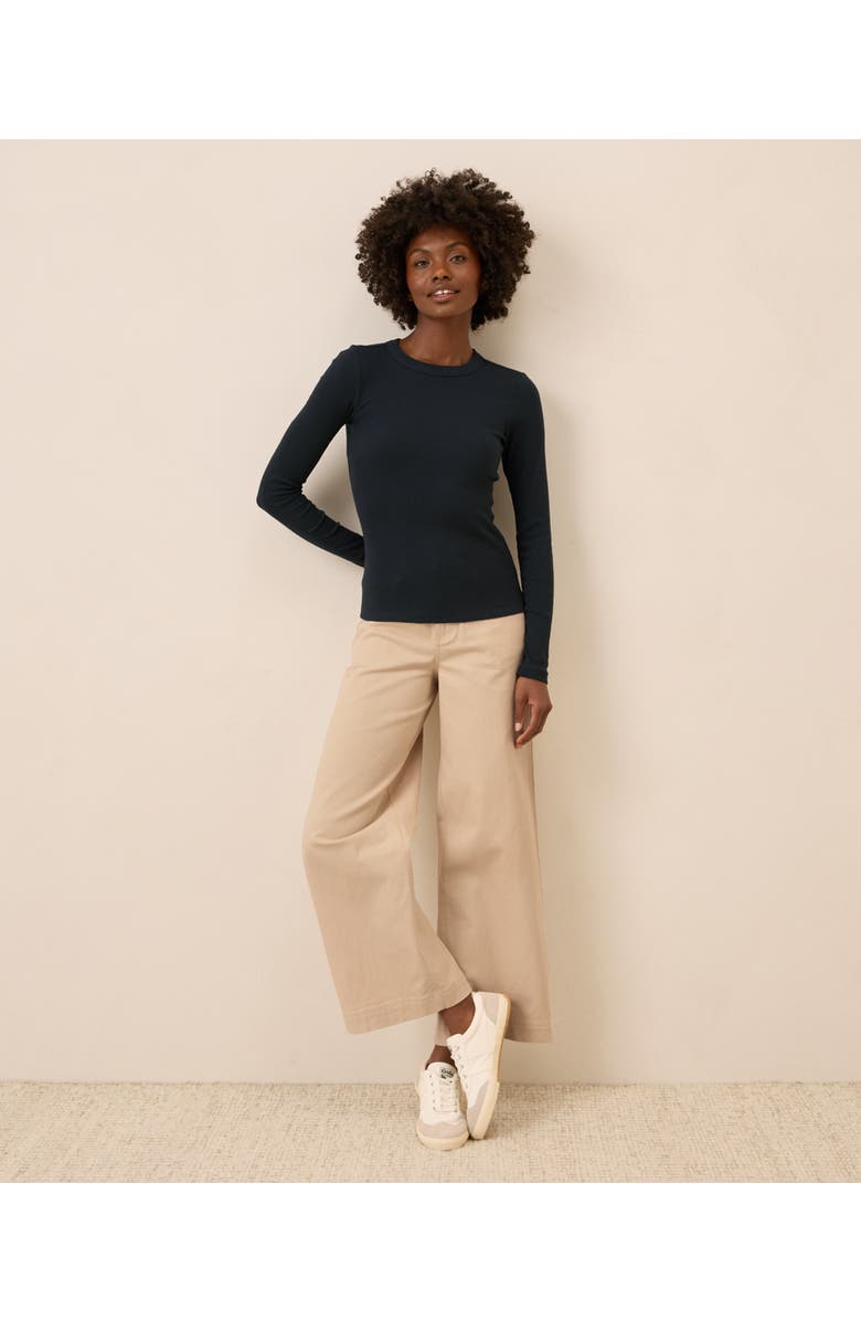 Pact Perfect Rib Long Sleeve Tee, Alternate, color, Midnight Blue