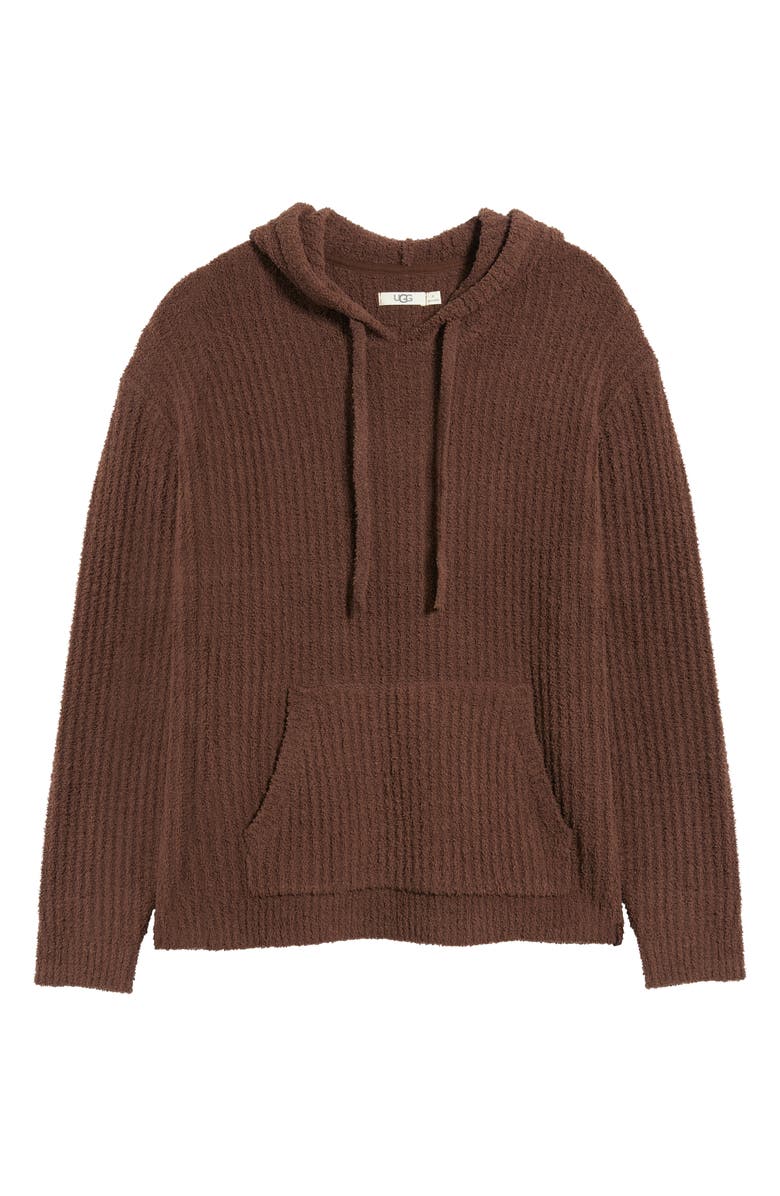 UGG<sup>®</sup> Finnegan Rib Hoodie, Alternate, color, Cola