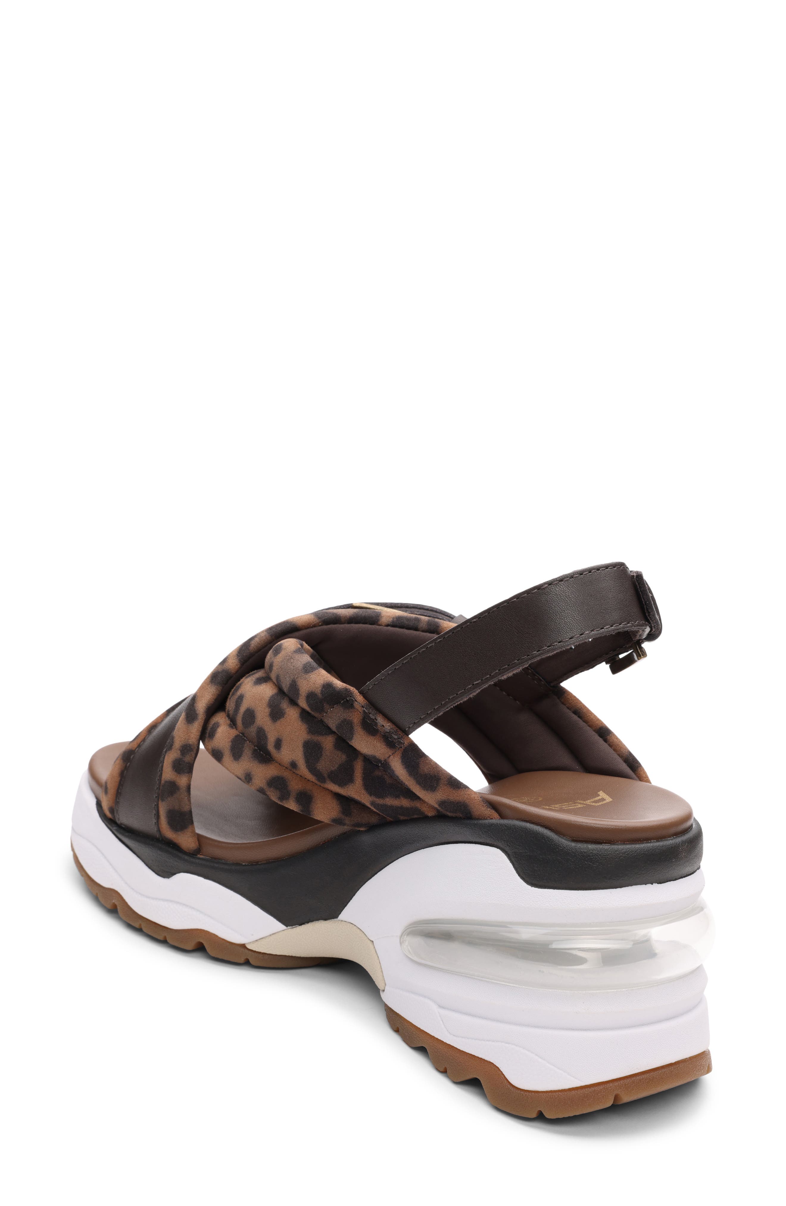 Ash Dixie Bis Leopard Slingback Slide Sandal, Alternate, color, 