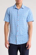 Robert Graham Short Sleeve Stretch Cotton Button-Up Shirt