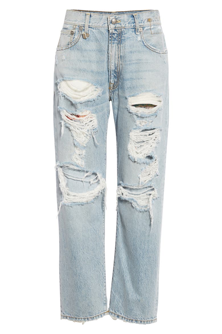 Ripped Boyfriend Jeans, Alternate, color, MILTON W/ RIPS