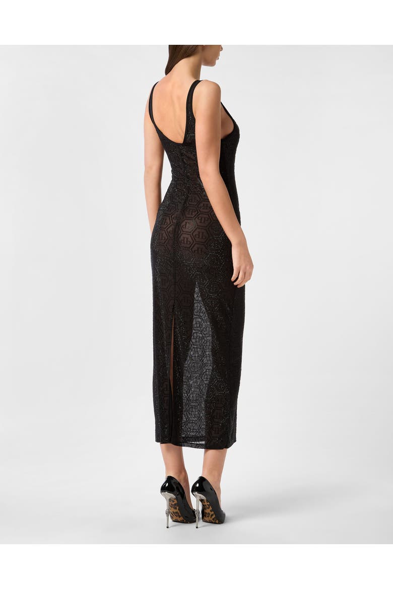 Long Tank Dress Monogram Women, Alternate, color, black