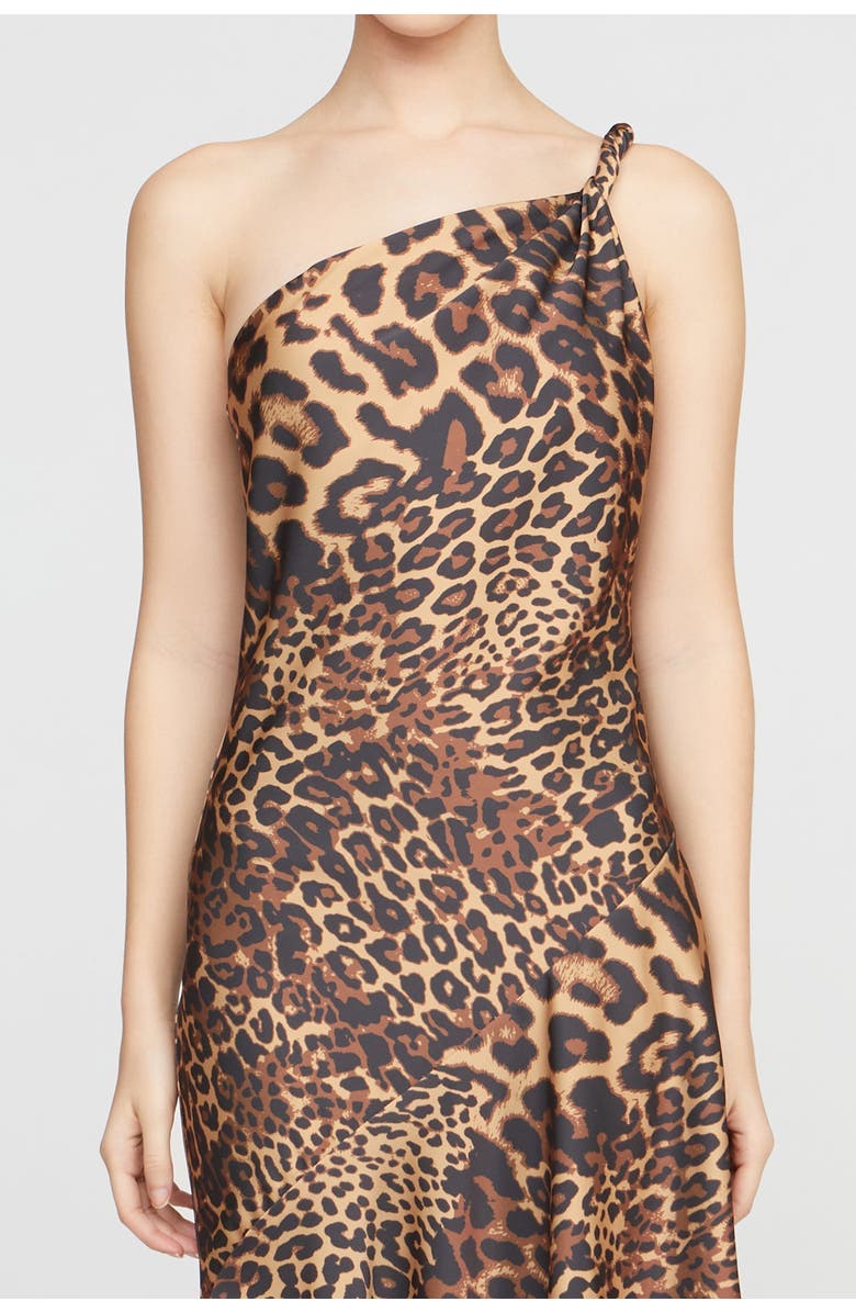 HALSTON Mavis Satin Midi, Alternate, color, Leopard