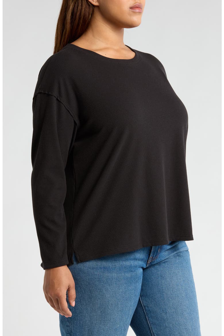 Pleated Back Top, Alternate, color, BLACK