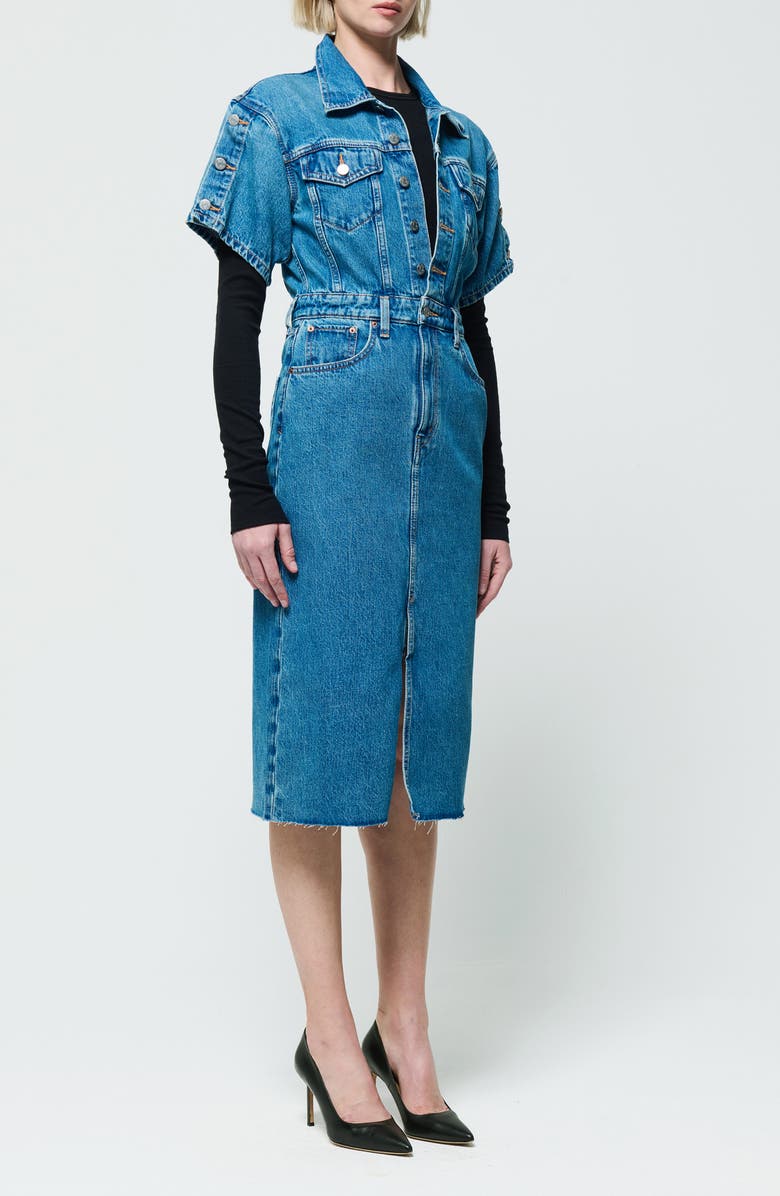 ÉTICA Camelia Denim Trucker Dress, Alternate, color, 