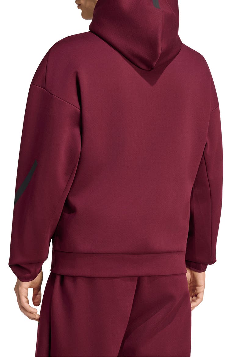 Z.N.E. AEROREADY Full Zip Performance Hoodie, Alternate, color, MAROON
