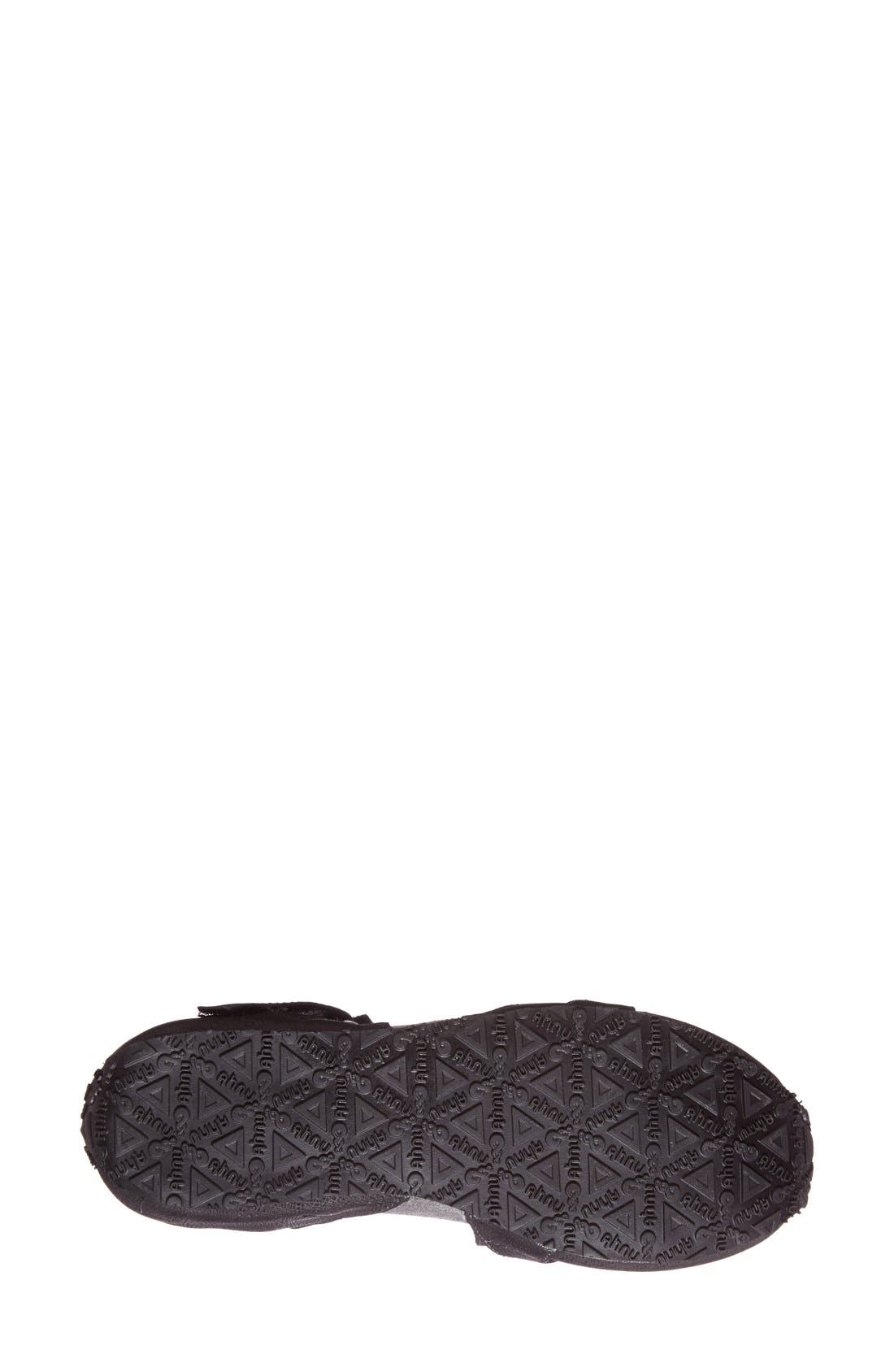 'Tullia' Embossed Nubuck Yoga Flat, Alternate, color, BLACK