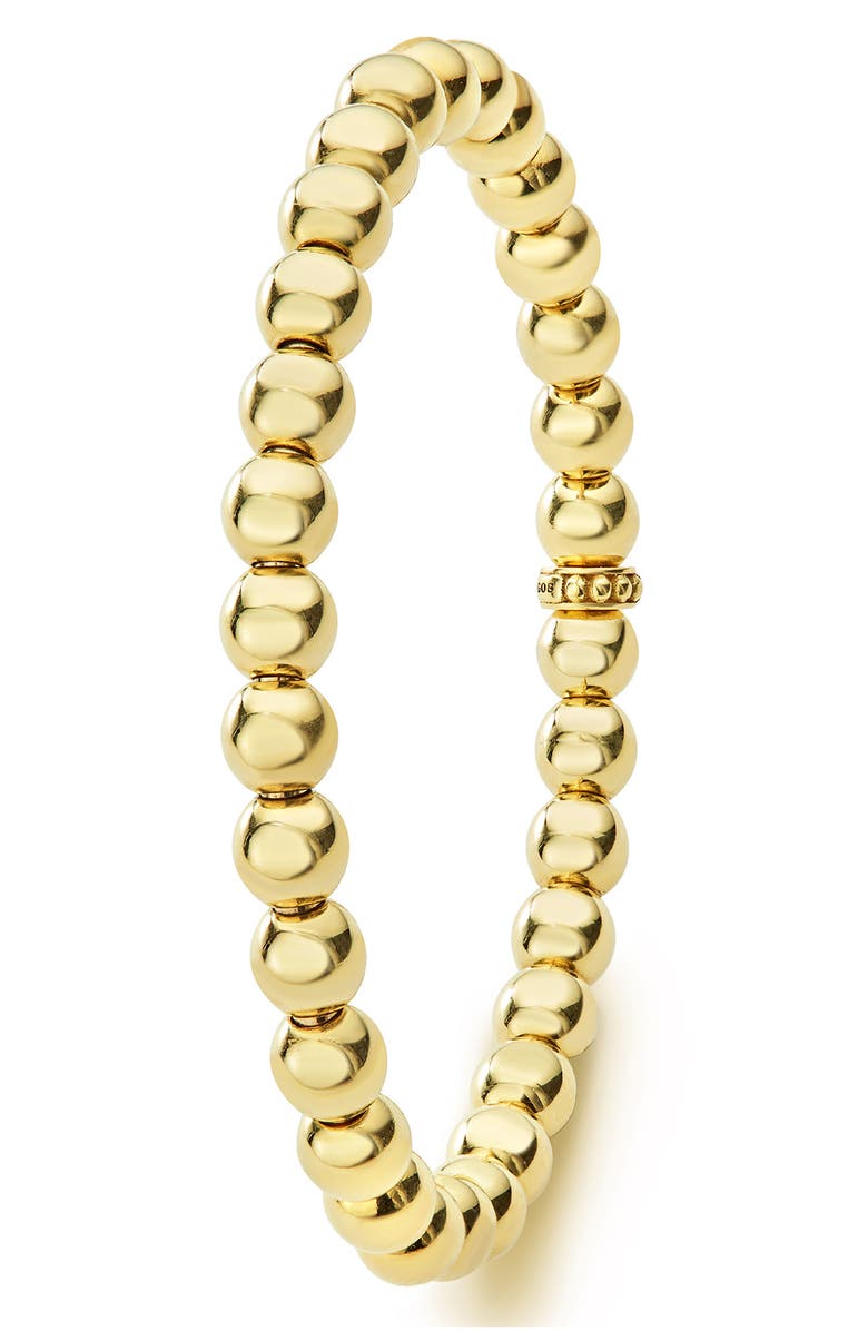 LAGOS Caviar Gold Ball Stretch Bracelet, Alternate, color, Yellow Gold
