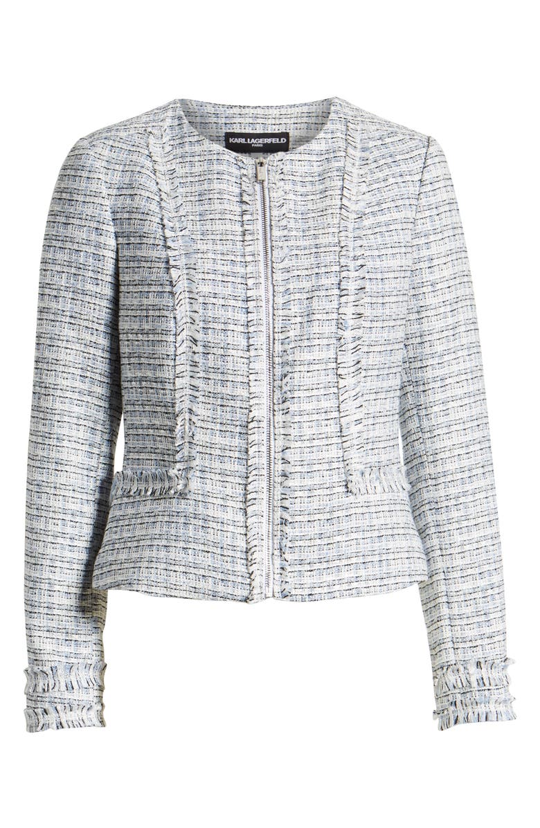 KARL LAGERFELD PARIS Tweed Jacket, Alternate, color, 