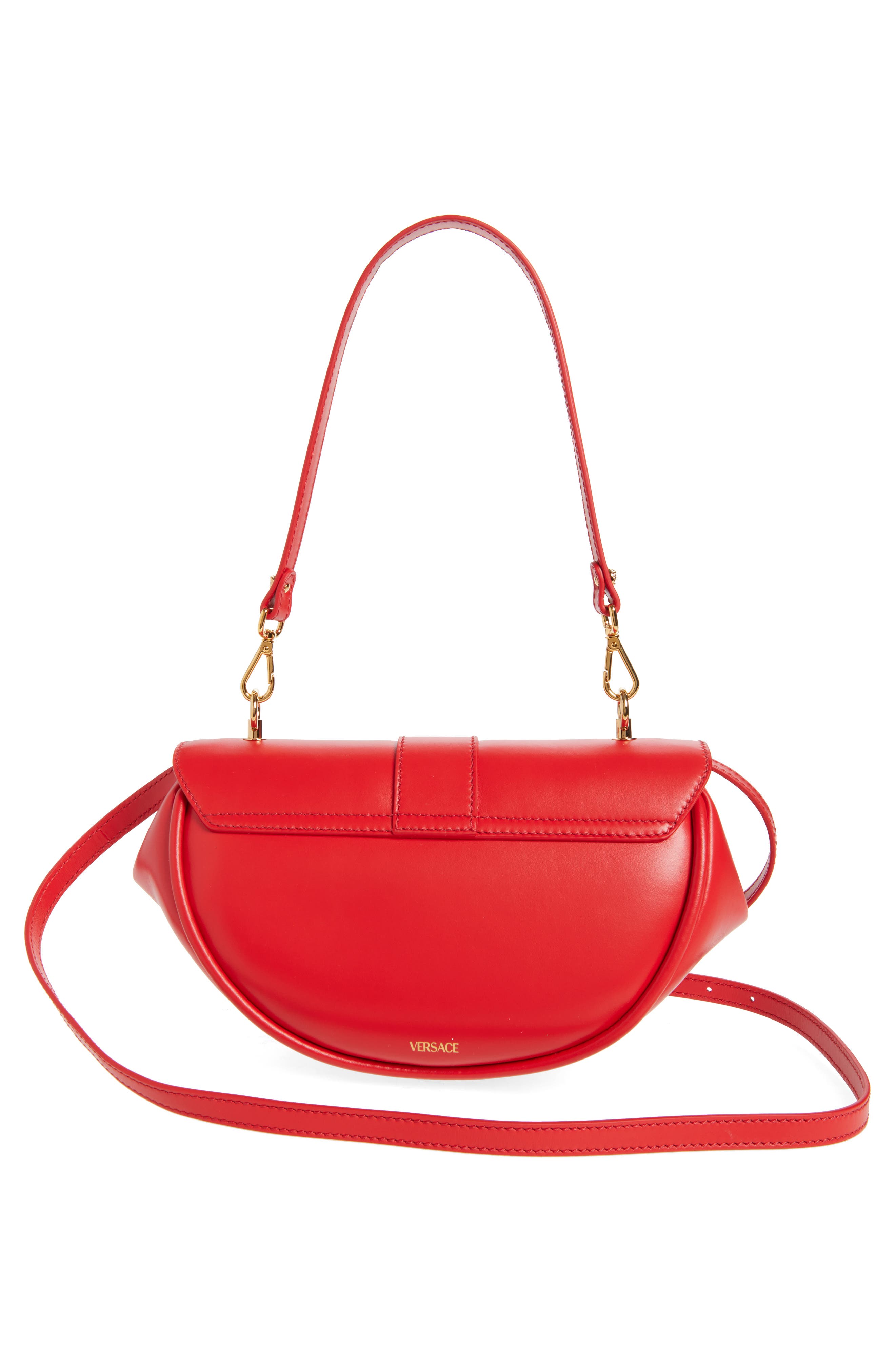 Medium Virtus Shoulder Bag, Alternate, color, RED VERSACE GOLD