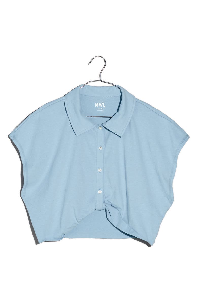 MWL Polo Twist Botanical Dye Knit Shirt, Alternate, color, Baby Blue Solid